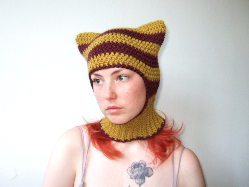 Cat Balaclava - Mustard