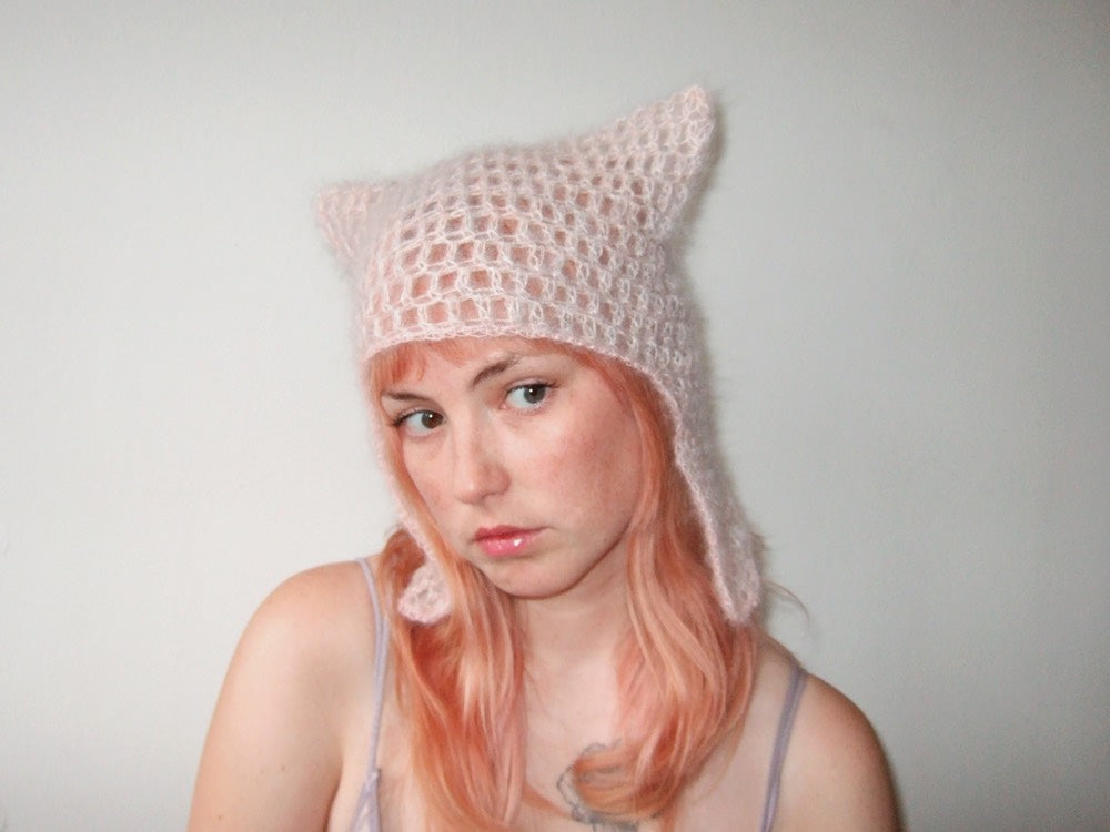Cat Cap - Powder Pink