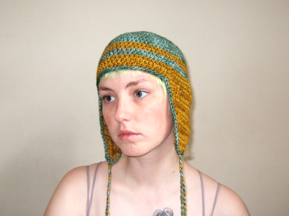 Sage & Mustard Ear Flap Hat