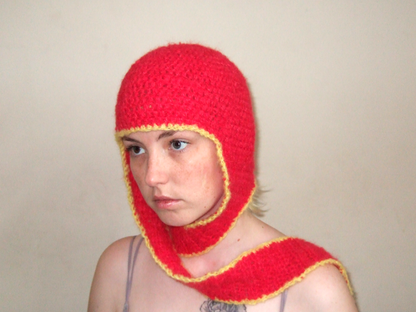 Bright Red Ear Flap Hat