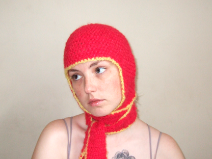 Bright Red Ear Flap Hat