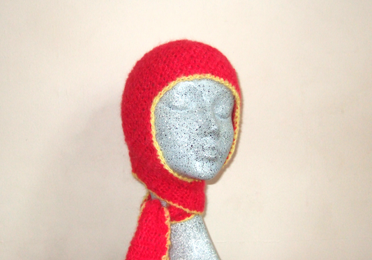 Bright Red Ear Flap Hat