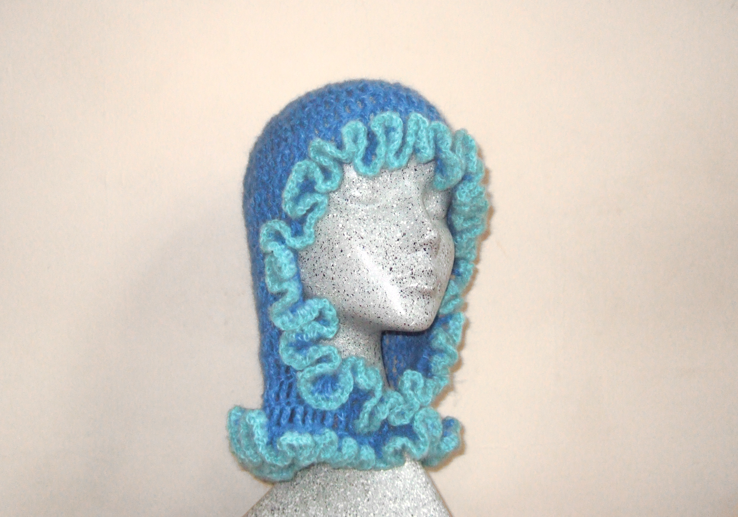 Blue Loose Ruffles Balaclava