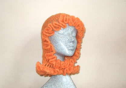 Orange Loose Ruffles Balaclava