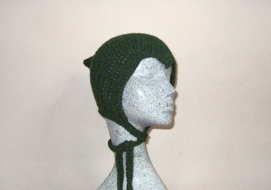 Forest Green Pointed Bonnet