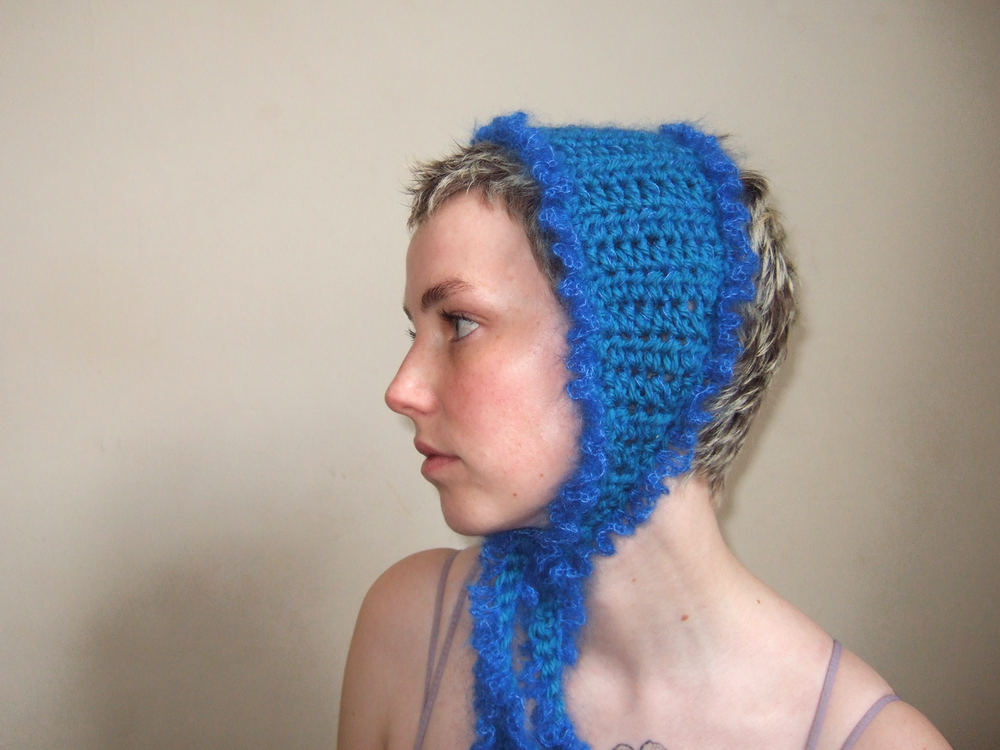 Blue Ruffled Headband