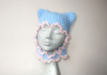 Ruffled Cat Balaclava - Blue