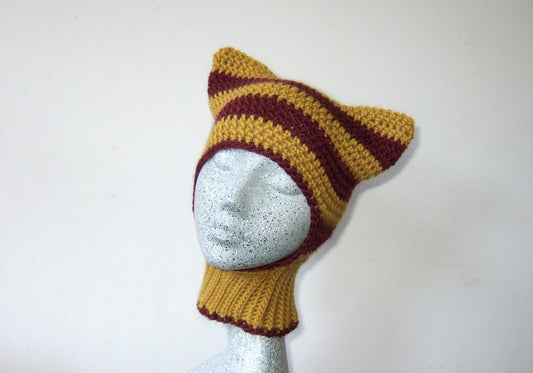 Cat Balaclava - Mustard