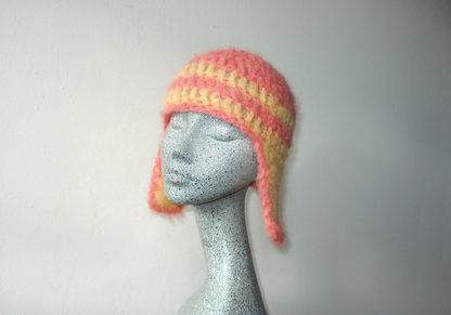 Ear Flap Hat - Peach