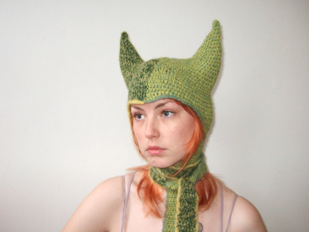 Green Split Dye Horns