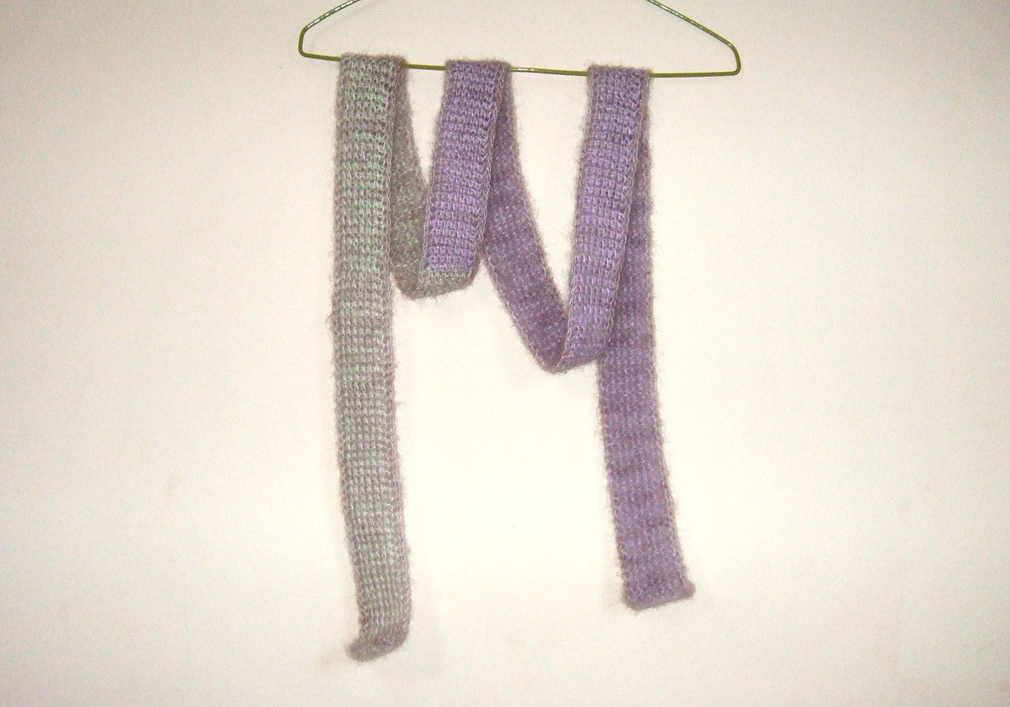 Mint & Lavender Grey Skinny Scarf