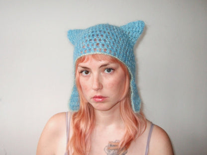Cat Cap - Sky Blue