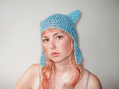 Cat Cap - Sky Blue