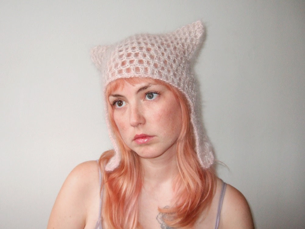 Cat Cap - Powder Pink