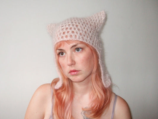 Cat Cap - Powder Pink