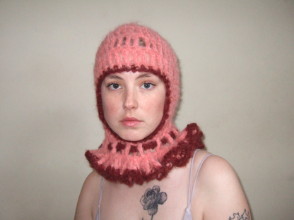 Peach Drawstring Balaclava