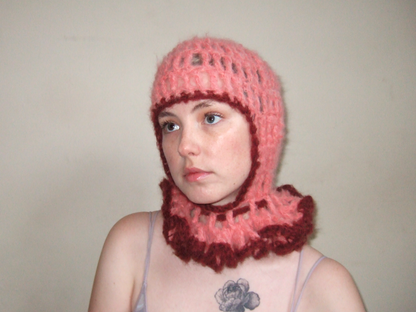 Peach Drawstring Balaclava