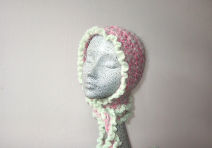 Mint & Pink Jellyfish Bonnet