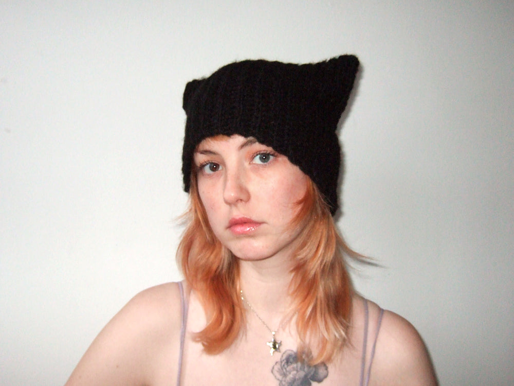 Cat Beanie - Black