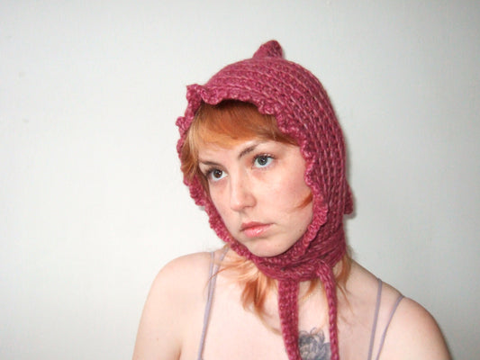 Pointy Bonnet - Plum